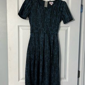 LuLaRoe blue and black Amelia dress